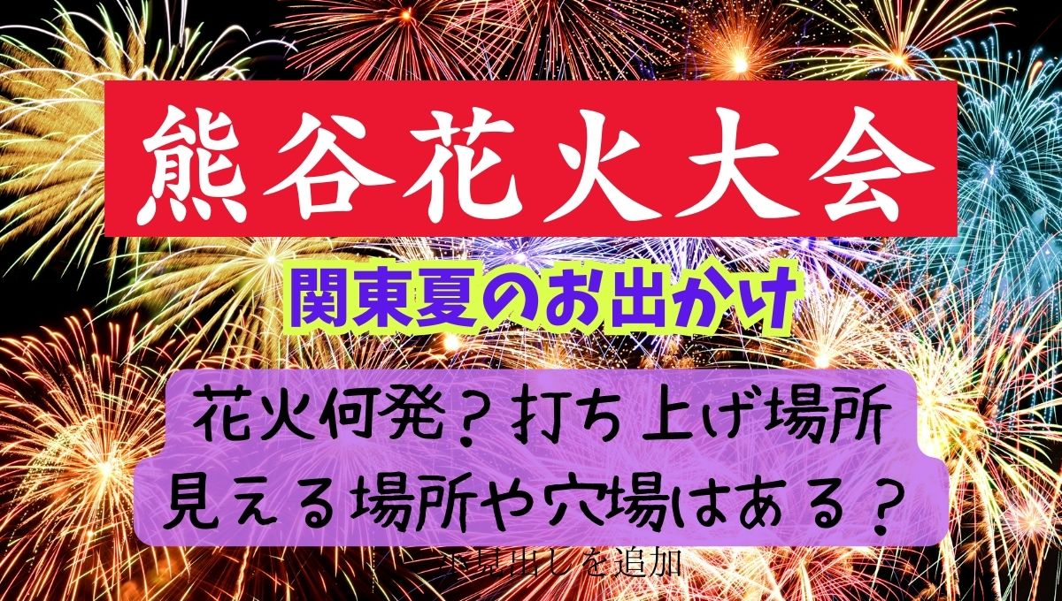 熊谷花火大会　何発